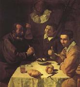 Diego Velazquez Trois Hommes a table (df02) oil painting on canvas